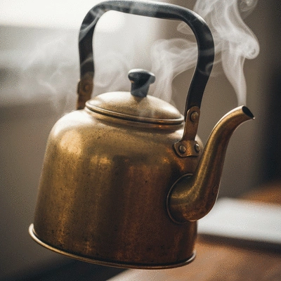 Close-up of an electric kettle's temperature control panel