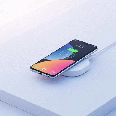 Google Pixel 8 Pro charging on a sleek wireless charging pad, demonstrating fast charging, clean modern background, no text, no words, no typography, clean image